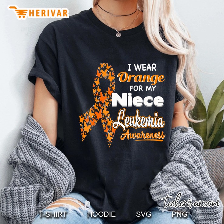 i wear orange for my niece - leukemia awareness shirt Ladies Tee