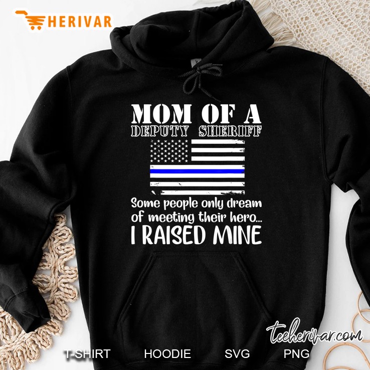 mom of a deputy sheriff mother thin blue line flag Mugs