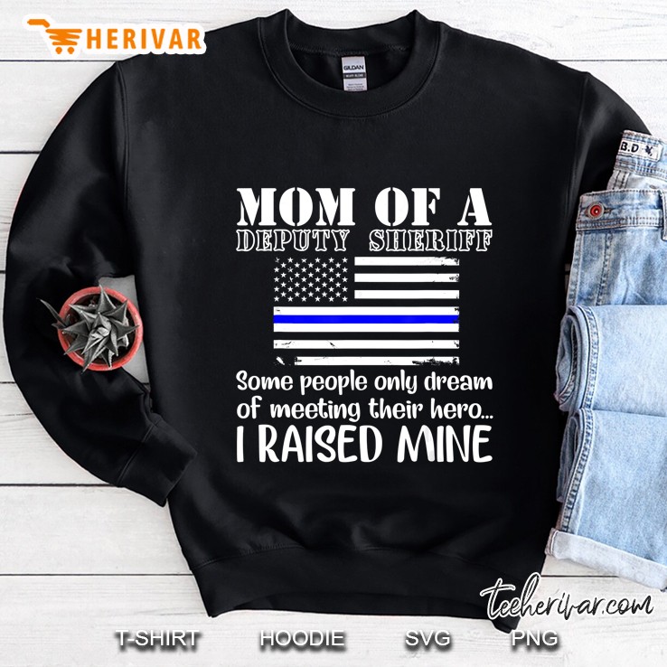 mom of a deputy sheriff mother thin blue line flag Mugs