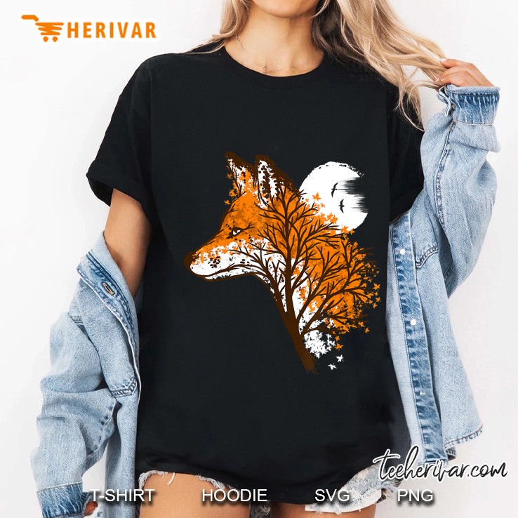 tree fox beautiful animal Hoodie