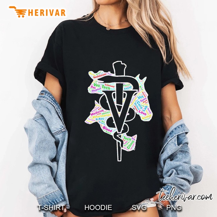 vet tech animal and vet tech pullover Ladies Tee