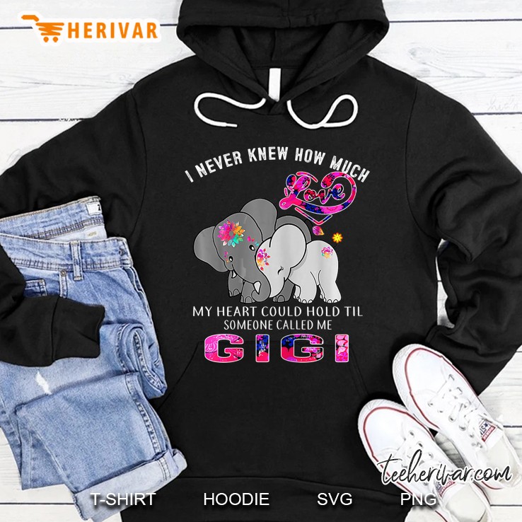 womens i never knew til someone called me gigi elephant hippie Hoodie