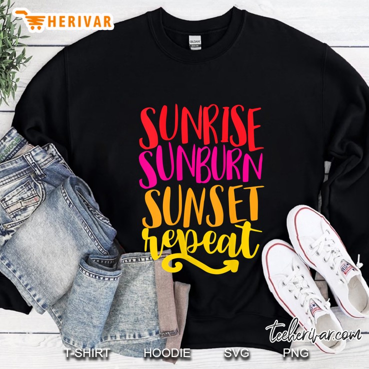 womens sunrise sunburn sunset repeat tank, cute sun lover summer tank top Mugs