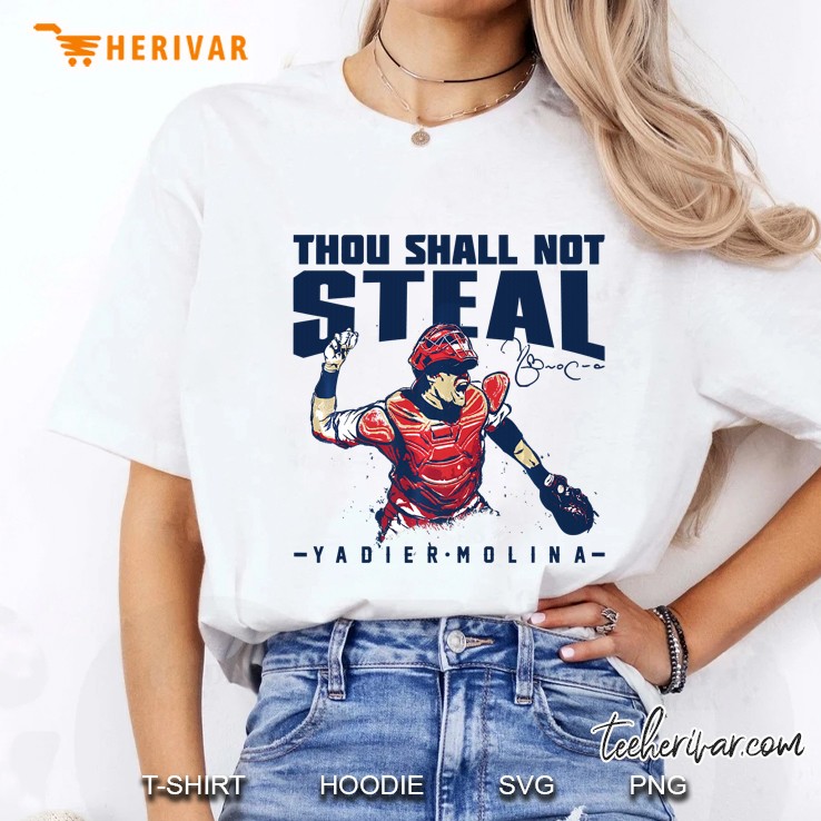 yadier molina thou shall not steal - apparel Ladies Tee