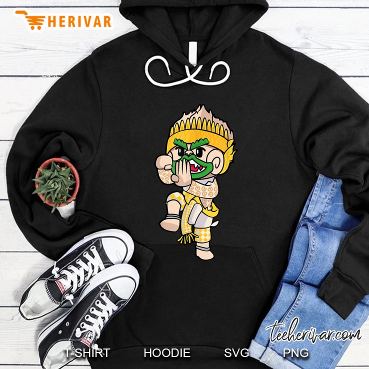 Cambodian Khmer Thai And Lao Hanuman Idol Monkey King Hoodie