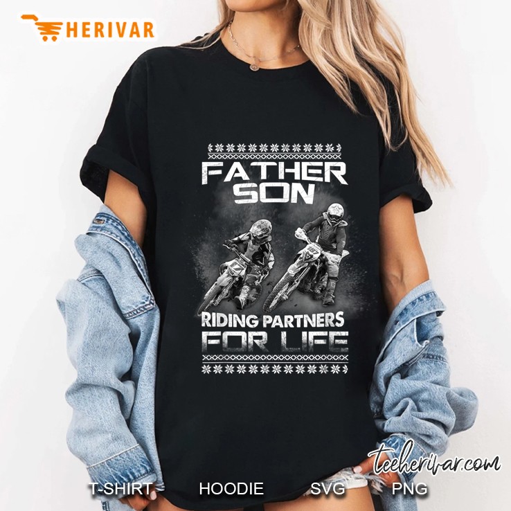 Father And Son Riding Partners For Life Ladies Tee