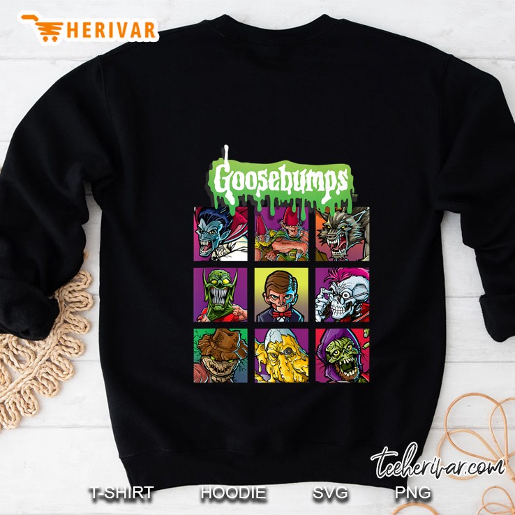 Goosebumps Monster Portraits Yearbook Style Tank Top Sweatshirt