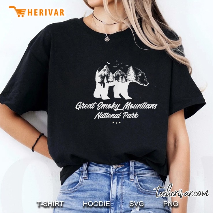 Great Smoky Mountains - National Park Bear Souvenir Ladies Tee
