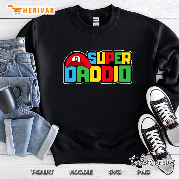 Super Daddio Funny Video Gamer Dad Birthday Fathers Day Gift Sweatshirt