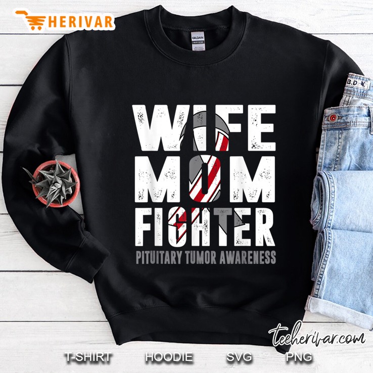 Wife Mom Fighter Pituitary Tumor Awareness Sweatshirt