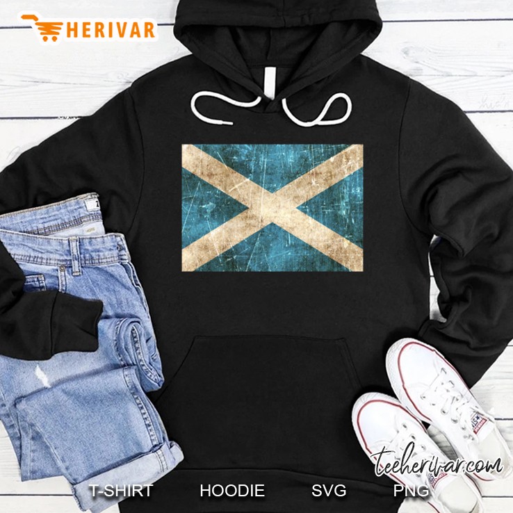Vintage Aged And Scratched Scottish Flag Classic Hoodie