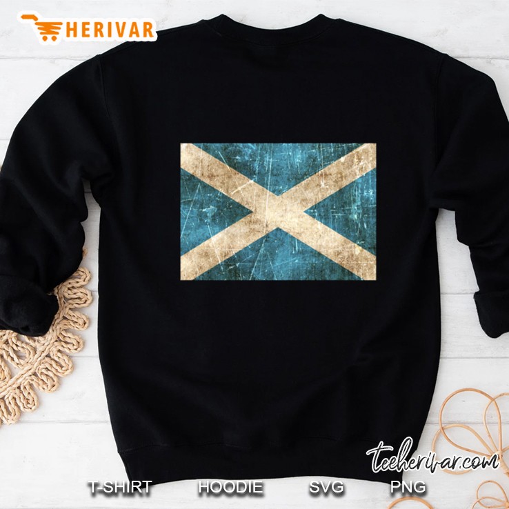 Vintage Aged And Scratched Scottish Flag Classic Sweatshirt