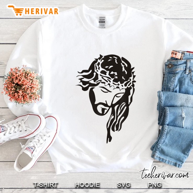 Religion Loves Jesus Christ Christian Saint Face Gifts God Sweatshirt