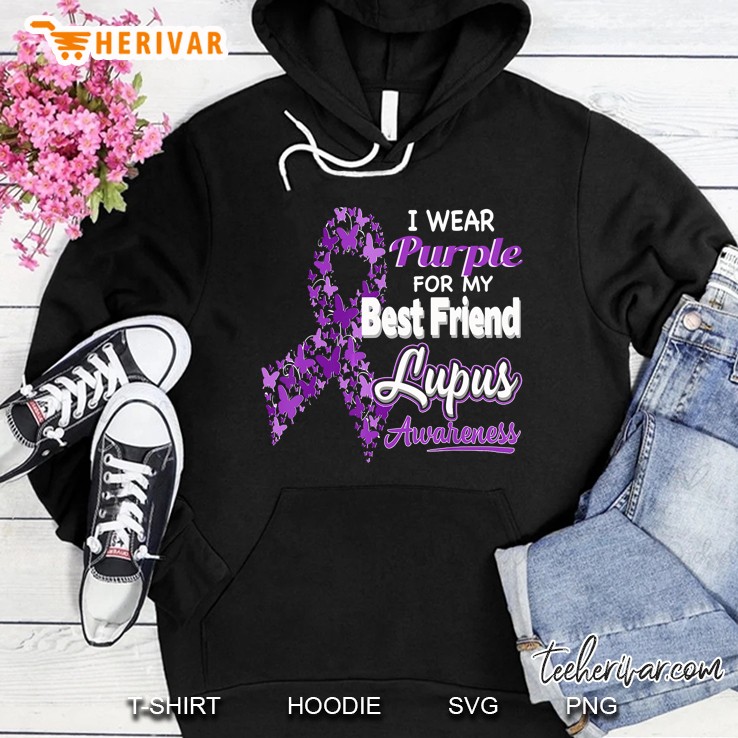 I Wear Purple For My Best Friend Lupus Awareness Hoodie