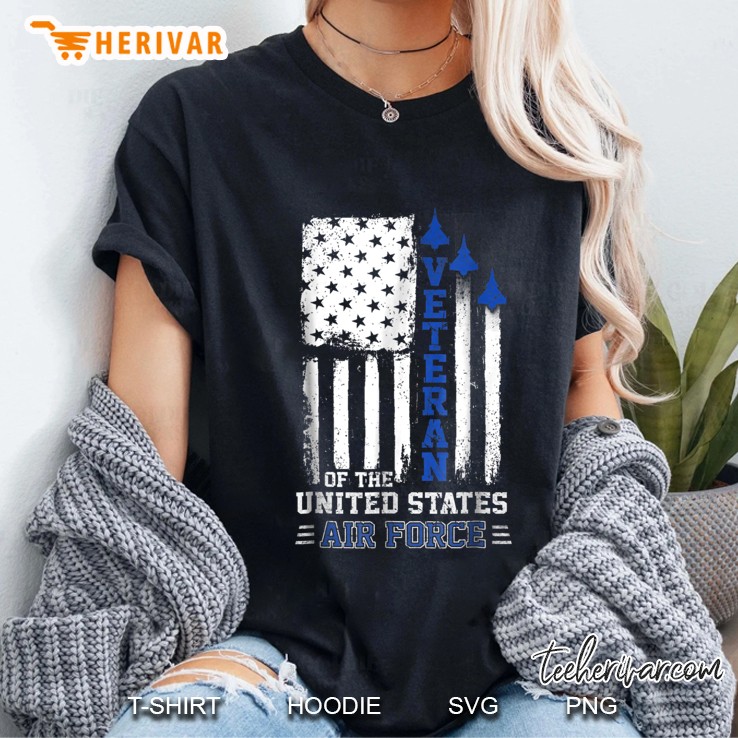 Veteran Us Air Force American Flag Veterans Ladies Tee