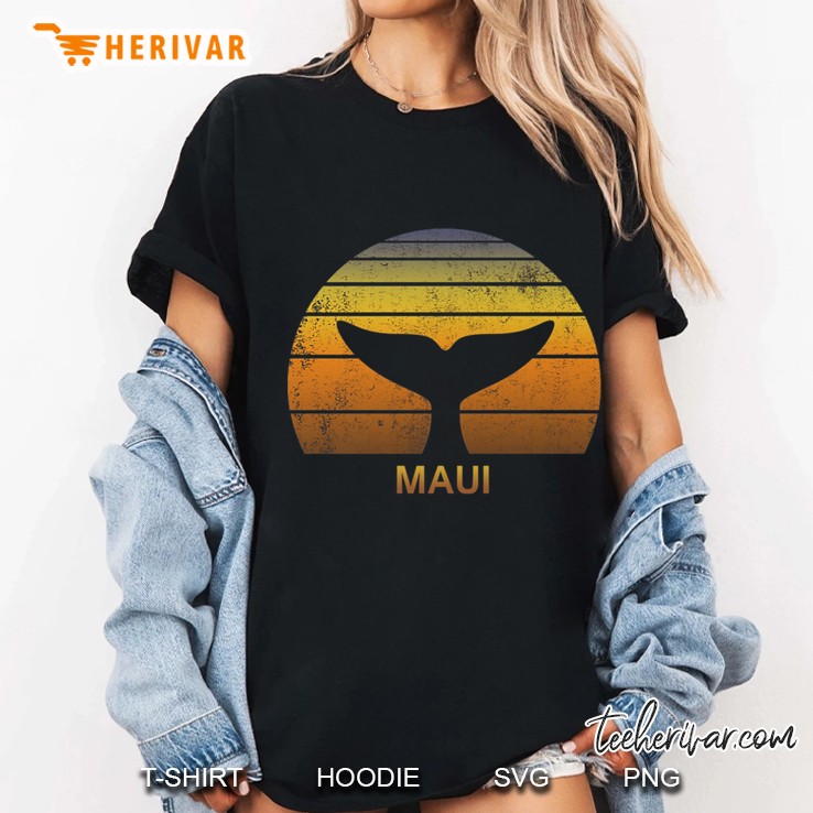 Whale Print Maui Hawaii Souvenir Ladies Tee