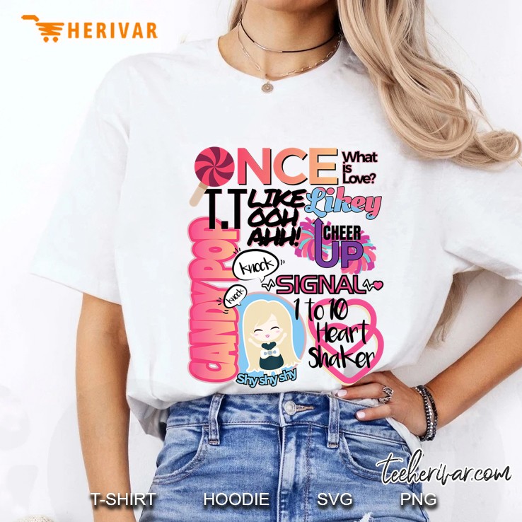 Korea Inspired Kpop Once Twice What Is Love Heart Shaker Premium Ladies Tee