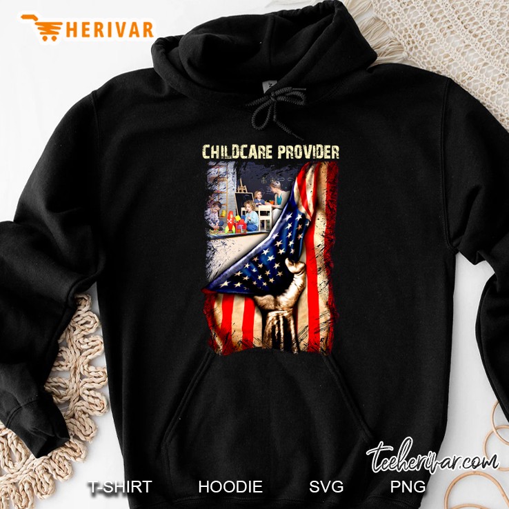 Childcare Provider American Flag Version Hoodie