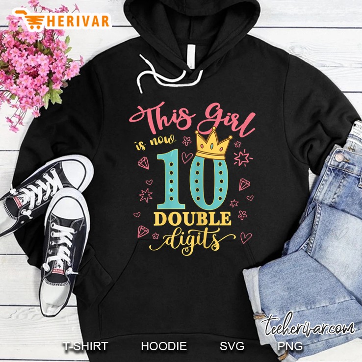 10Th Birthday Gifts Shirt This Girl Is Now 10 Double Digits Mugs