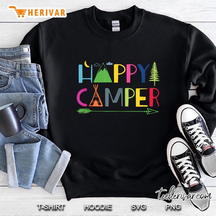 Arrow Camper Happy Summer Camp Camping Gift Men Women Kids Tank Top Sweatshirt