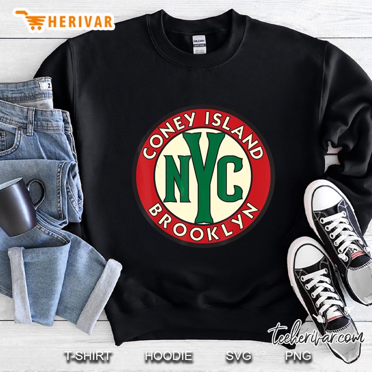Coney Island Vintage Road Sign Sweatshirt