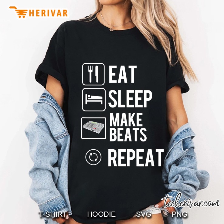 Eat Sleep Make Beats Repeat - Hip Hop Music Producer Ladies Tee
