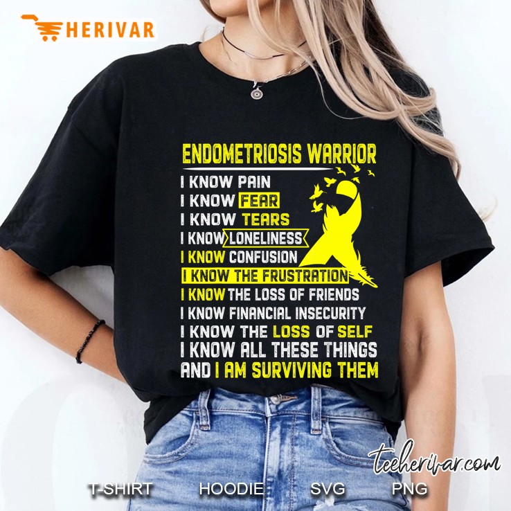 Endometriosis Warrior Shirt For Women Men Ladies Tee