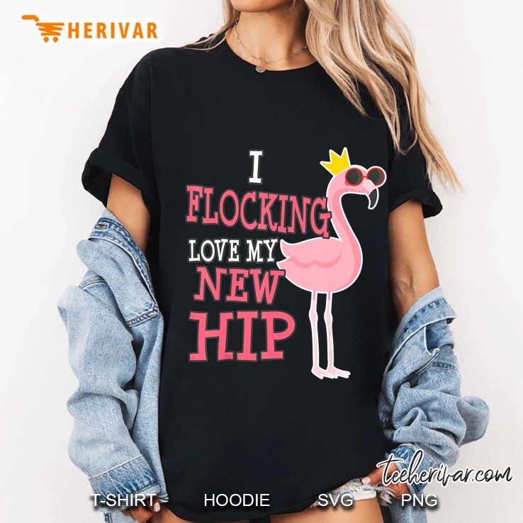 Hip Replacement Surgery Get Well Soon Gift Flamingo Funny Ladies Tee