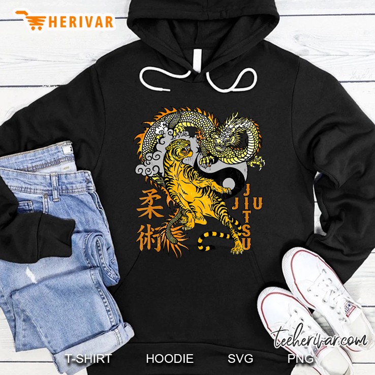 Jiu Jitsu Tiger Dragon Submission, Yin Yang Hoodie