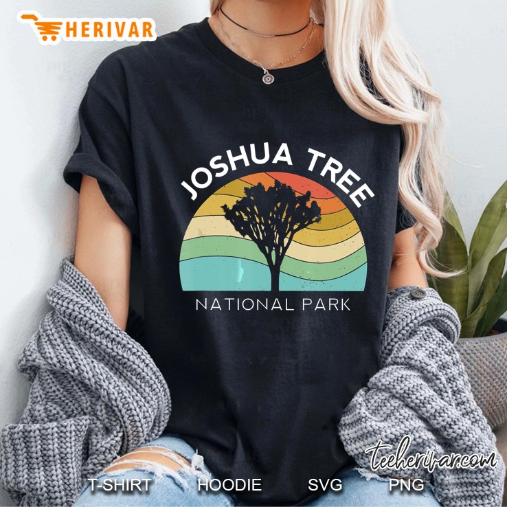 Joshua Tree Desert National Park California Camping Retro Ladies Tee