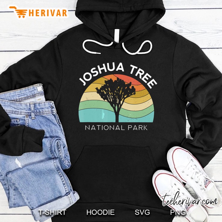 Joshua Tree Desert National Park California Camping Retro Hoodie