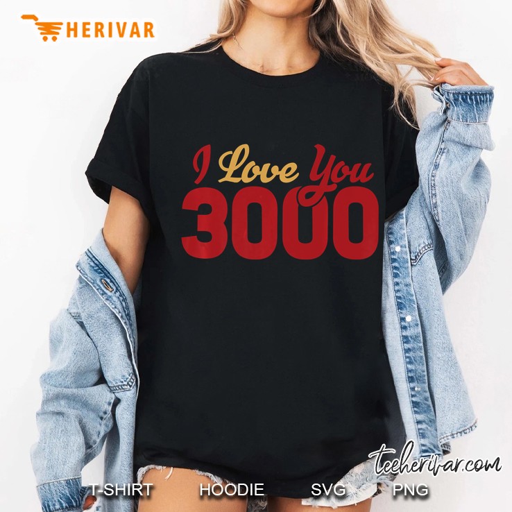 Marvel Avengers Endgame Iron Man I Love You 3000 Quote Bold Premium Ladies Tee