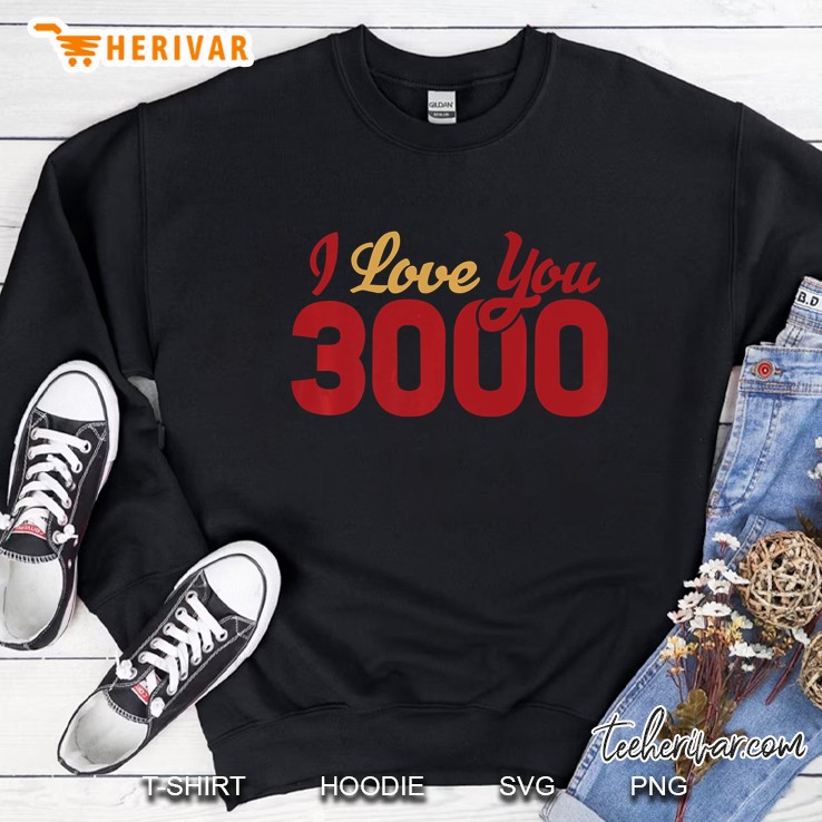 Marvel Avengers Endgame Iron Man I Love You 3000 Quote Bold Premium Sweatshirt