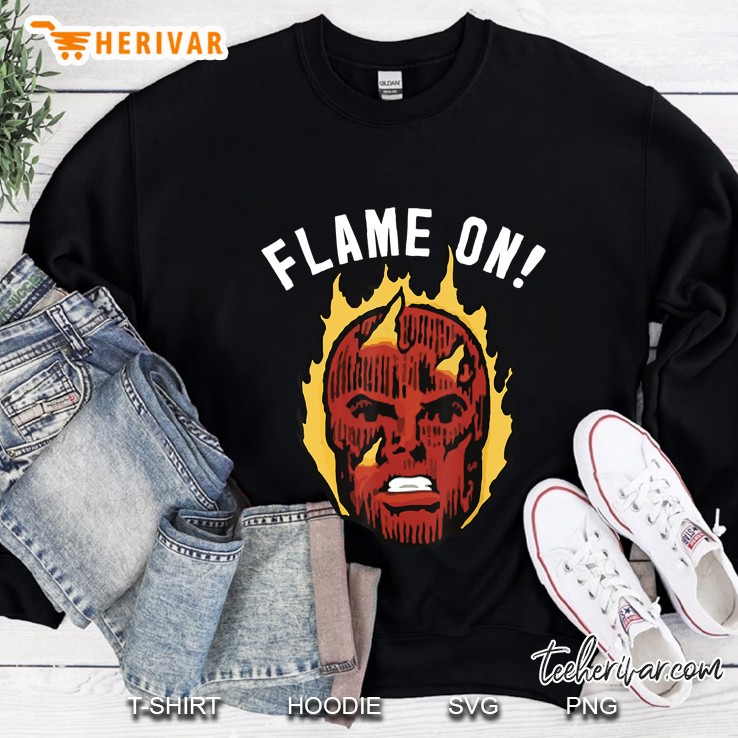 Marvel Fantastic Four The Human Torch Flame On Portrait Sweatshirt