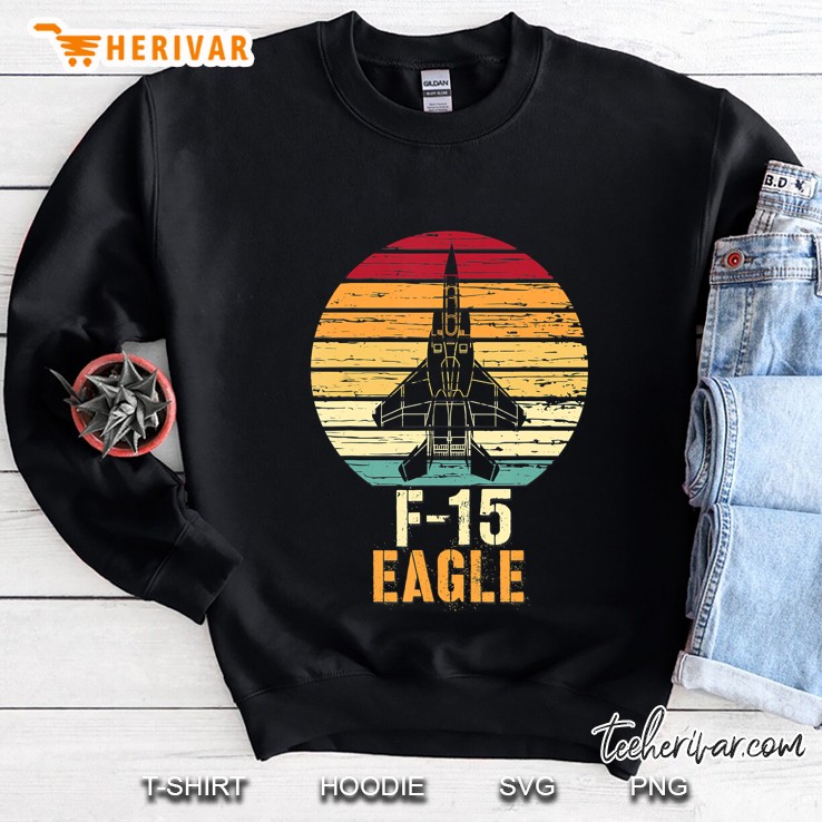 Vintage F-15 Eagle Fighter Jet Aviation Shirt Mugs