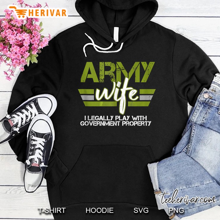 Womens Army Veteran Wife Pink Army Wife Hoodie
