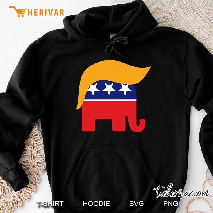 Donald Trump Gop Republican Elephant Hair Logo Classic Hoodie