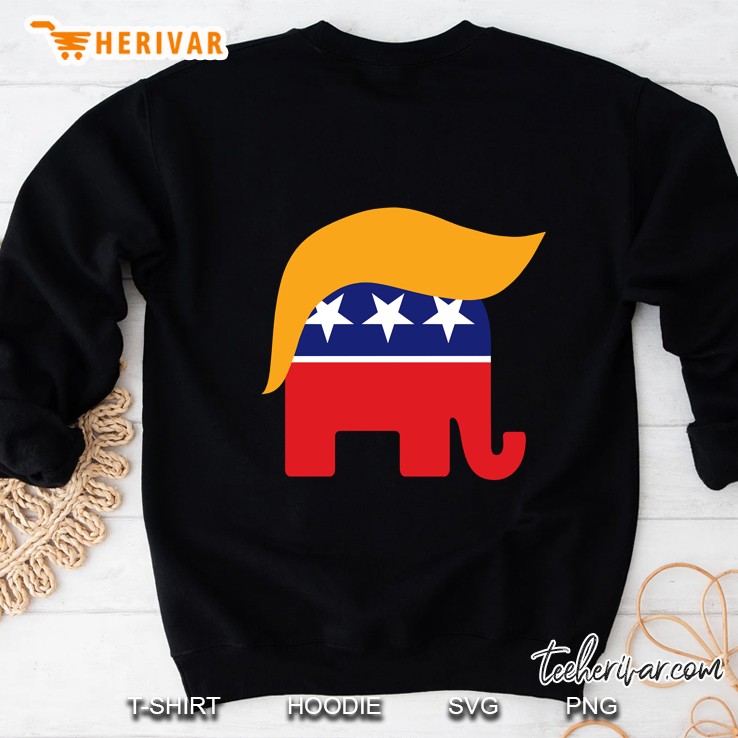 Donald Trump Gop Republican Elephant Hair Logo Classic Sweatshirt