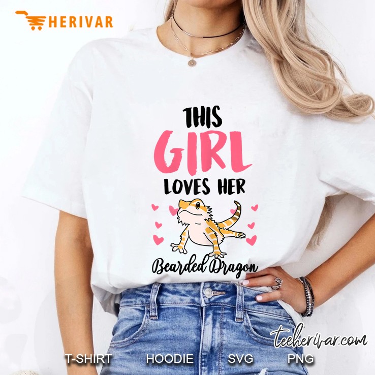 Womens This Girl Loves Her Bearded Dragon Ladies Tee