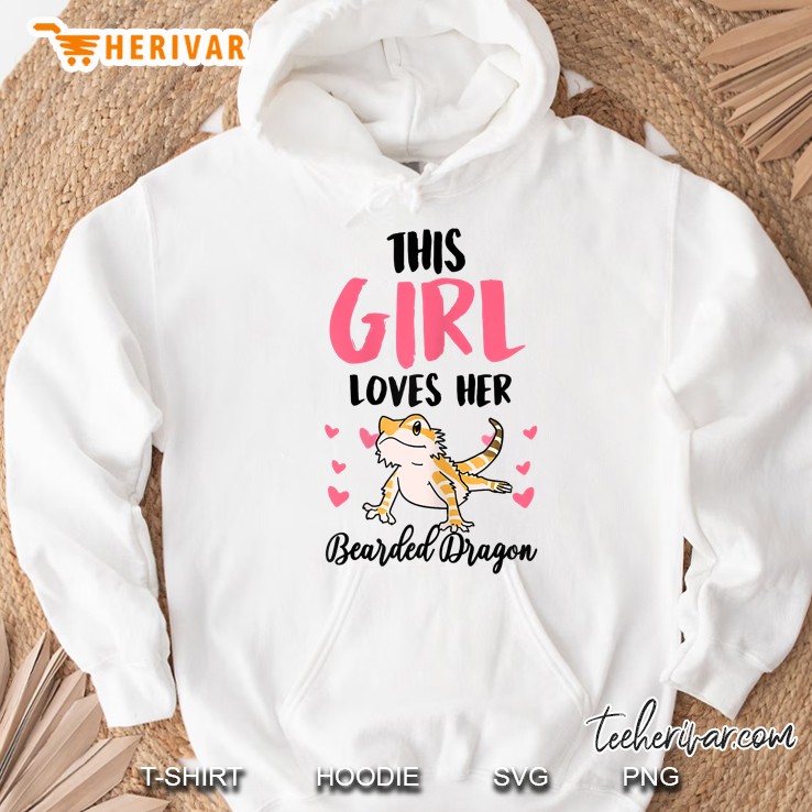 Womens This Girl Loves Her Bearded Dragon Hoodie
