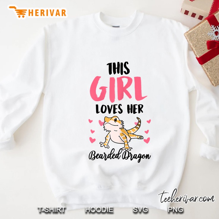 Womens This Girl Loves Her Bearded Dragon Sweatshirt