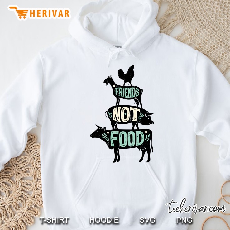 Friends Not Food - Vegan Vegetarian Animal Lovers - Vintage Distressed Slim Fit Mugs