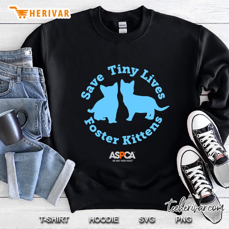 Aspca Save Tiny Lives Foster Kittens Blue Sweatshirt