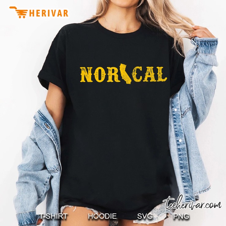 Nor Cal Vintage Retro Distressed Style Nor Cal Ladies Tee