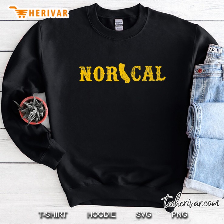 Nor Cal Vintage Retro Distressed Style Nor Cal Sweatshirt