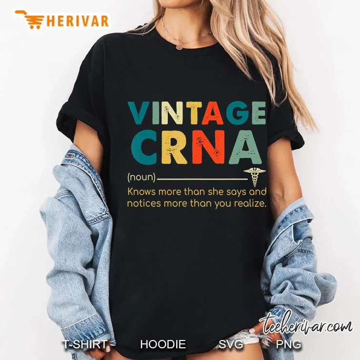 Vintage Crna Definition Knows More Than She Says Ladies Tee