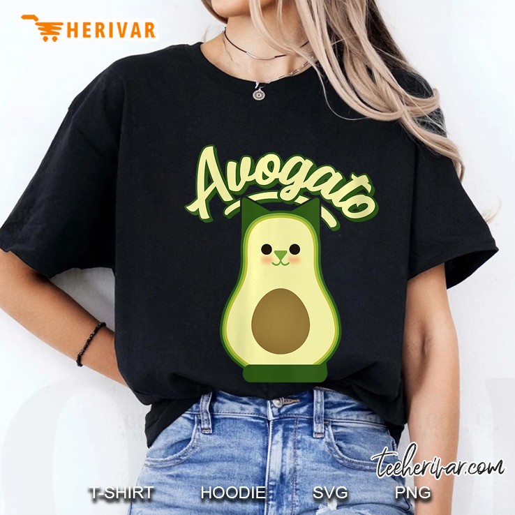 Womens Avocado Ca Cute Cat Lover Gift Avogato V-Neck Ladies Tee
