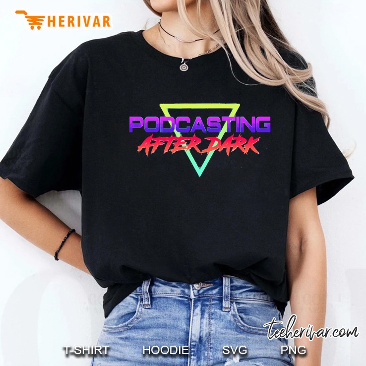 Podcasting After Dark Logo Ladies Tee