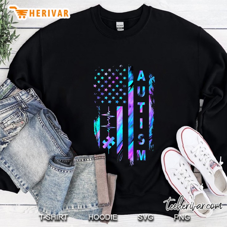 Autism Colorful American Flag Version Sweatshirt