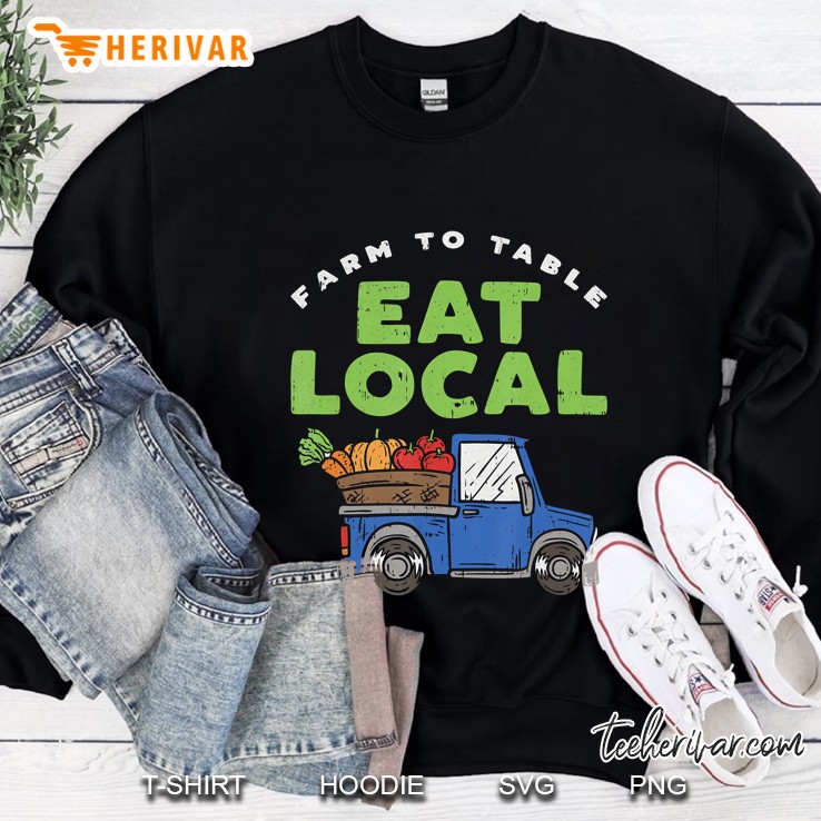 Farmers Market Eat Local Organic Food Veggie Gardeners Vegan Sweatshirt